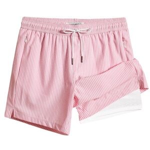 Magmatic Men’s CoastSweet striped Print Lined Swim Trunks Med Like Nee